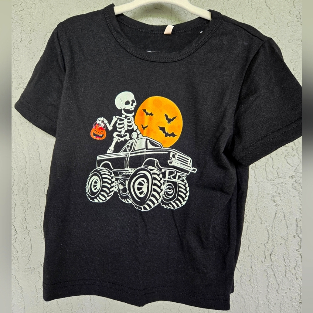 Halloween Glow in the Dark Monster Truck size 3T